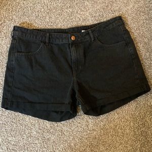 Black Jean Shorts